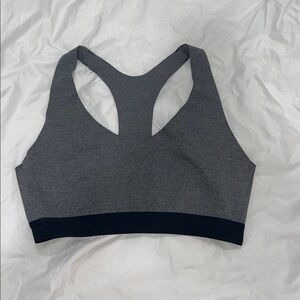 Gray and Black Sports Bra